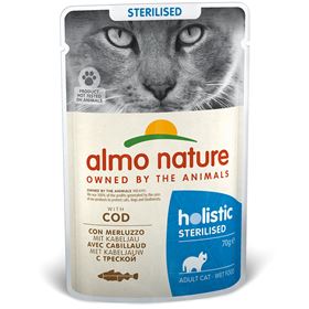 "ALMO NATURE" CAT FUNCTIONAL STERILISED - BACALHAU (30 UNIDADES)