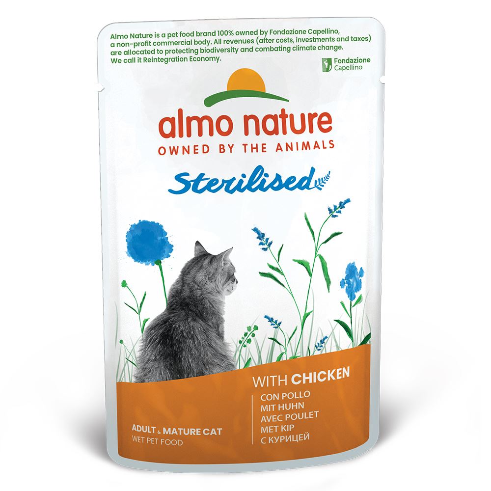 ALMO NATURE "CAT FUNCTIONAL STERILISED" - FRANGO (30 UNIDADES)