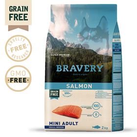 BRAVERY - SALMON MINI ADULT SMALL BREEDS (GRAIN FREE)