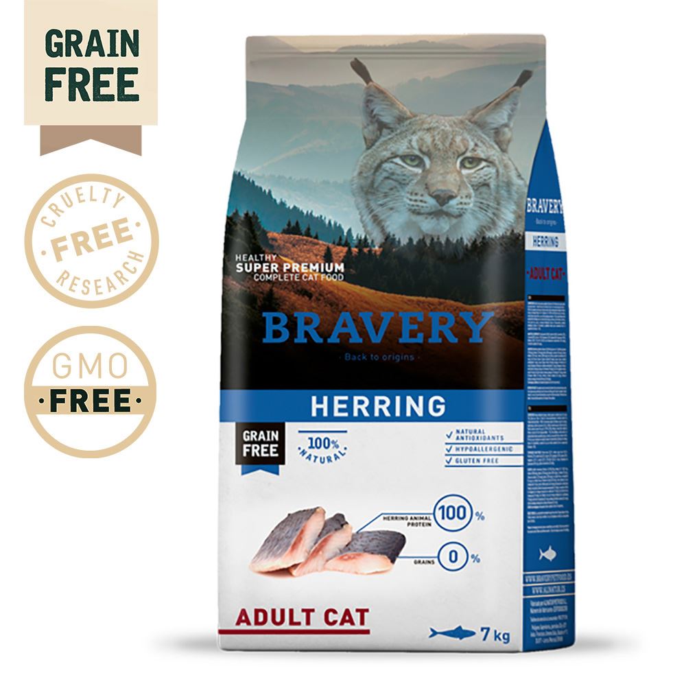 BRAVERY HERRING (ARENQUE) ADULT CAT (GRAIN FREE)