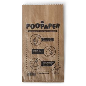 POOPAPER - SACOS EM PAPEL PARA DEJETOS (100 UNIDADES)