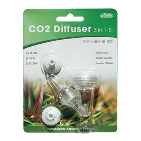 DIFUSOR DE CO2 "3 EM 1" (CONTADOR DE BOLHAS COM VÁLVULA ANTI-RETORNO)