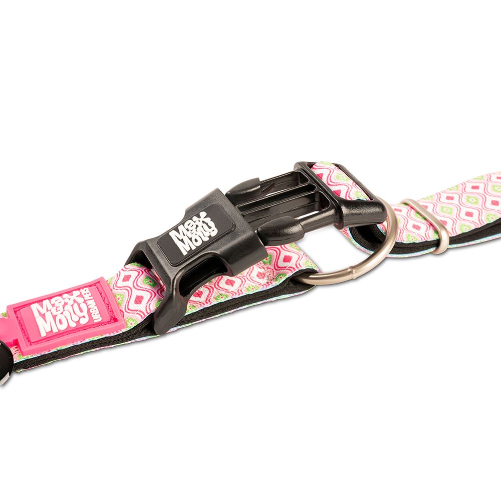 MAX & MOLLY - COLEIRA COM ID TAG "RETRO PINK"