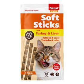 SANAL CAT - SOFT STICKS TURKEY & LIVER