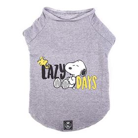 SNOOPY - SWEAT SEM CARAPUÇO "LAZY DAYS" (CINZA)