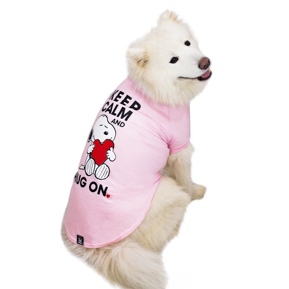 SNOOPY - T-SHIRT (ROSA/KEEP CALM)