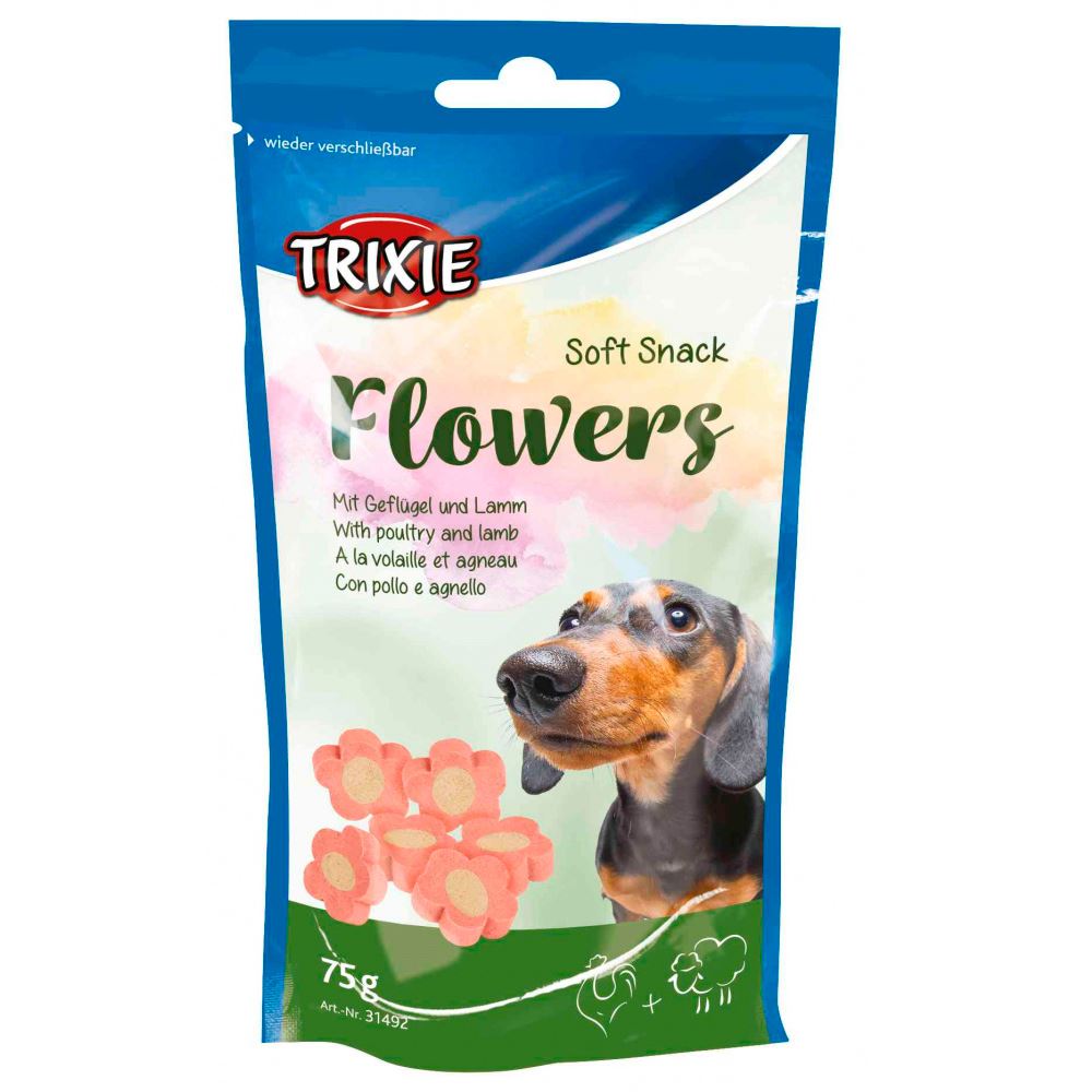 SNACK "FLOWERS" COM CORDEIRO E FRANGO