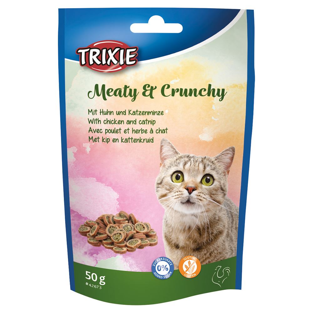 "MEATY & CRUNCHY" COM FRANGO E CATNIP