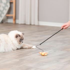 BASTÃO COM PEIXE EM TECIDO PARA GATOS