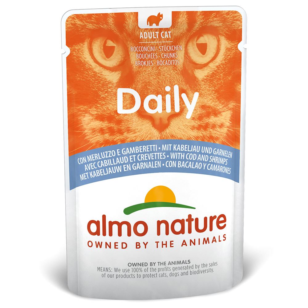 "ALMO NATURE" CAT DAILY - ATUM E SALMÃO + BACALHAU E CAMARÃO (6 UNIDADES)