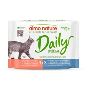 "ALMO NATURE" CAT DAILY - ATUM E SALMÃO + BACALHAU E CAMARÃO (6 UNIDADES)