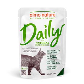 "ALMO NATURE" CAT DAILY - VITELA E CORDEIRO (30 UNIDADES)