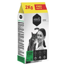 AMITY PREMIUM - CHICKEN & RICE CATS 10 KG + 2 KG
