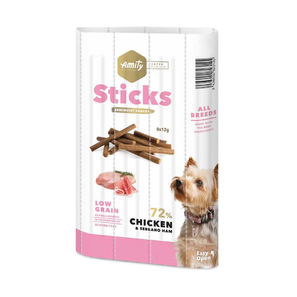 AMITY SUPER PREMIUM STICKS - CHICKEN & SERRANO