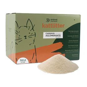 KATTLITTER - CASSAVA (AREIA AGLOMERANTE NATURAL) 10 LT/4,3KG