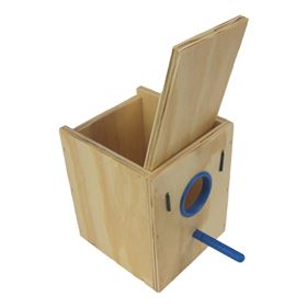 NINHO EXTERIOR "PERIEX" EM MADEIRA PARA PERIQUITOS