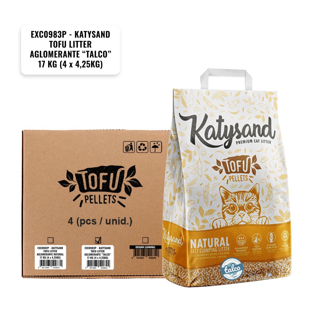 KATYSAND TOFU - LITTER AGLOMERANTE NATURAL (TALCO)