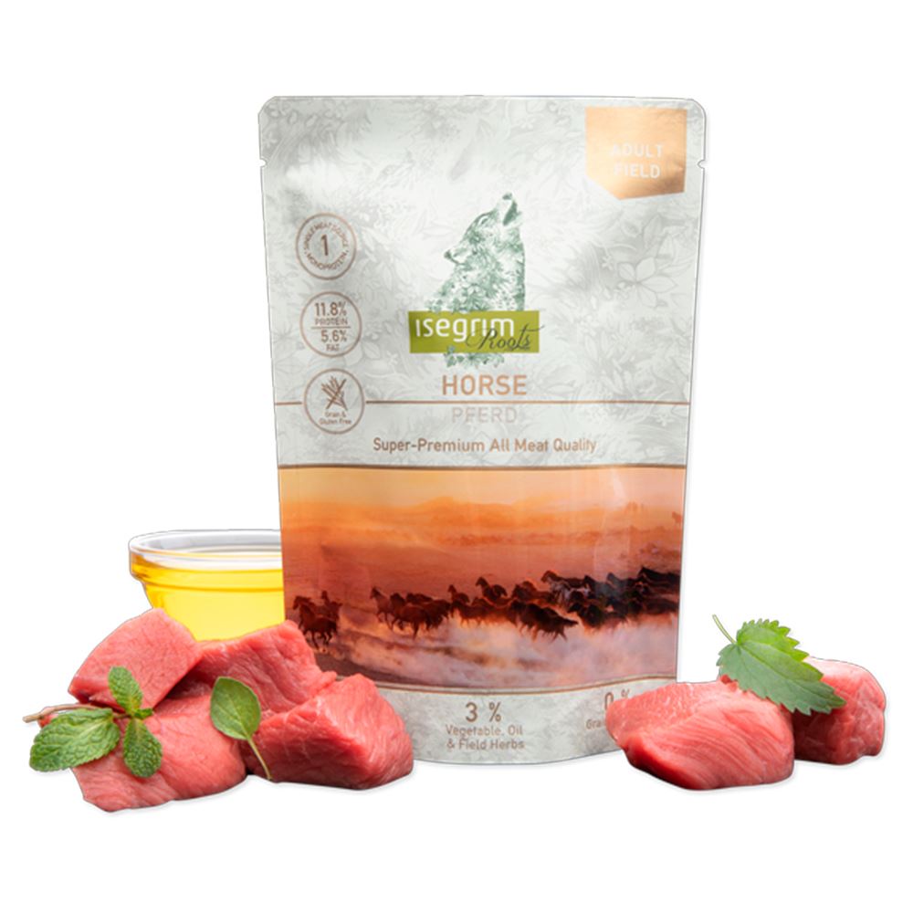 "ISEGRIM" ROOTS MONOPROTEÍNA - CAVALO, VEGETAIS E ÓLEO DE LINHAÇA