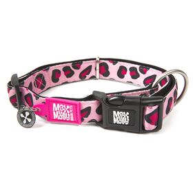 MAX & MOLLY - COLEIRA COM ID TAG "LEOPARD PINK"