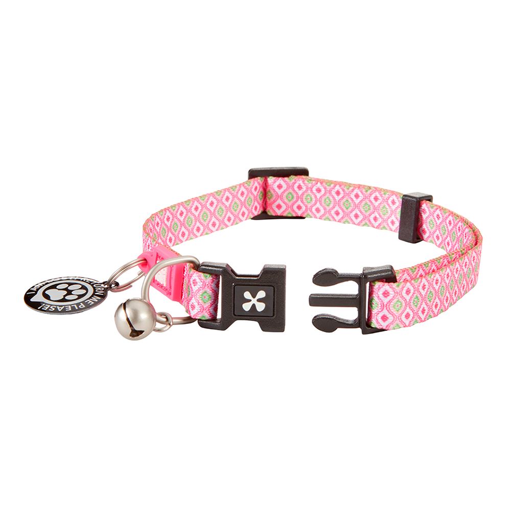 MAX & MOLLY - COLEIRA PARA GATO COM ID TAG "RETRO PINK"