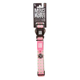 MAX & MOLLY - COLEIRA COM ID TAG "RETRO PINK"