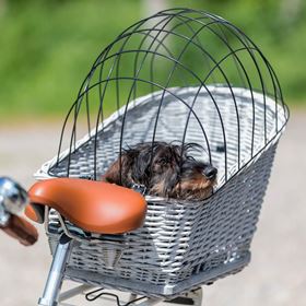 CESTO COM TAMPA EM ARAME PARA BICICLETA