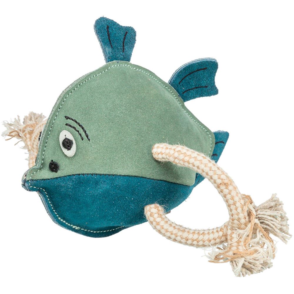 PEIXE EM PELE GENUINA E CORDA