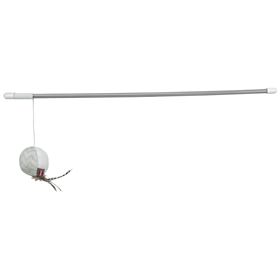 BASTÃO COM BOLA E PENAS EM PLÁSTICO/PELÚCIA PARA GATOS