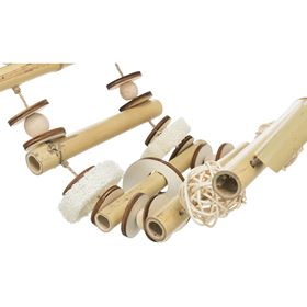 PONTE SUSPENSA EM BAMBOO, COCO, VIME E CORDA DE SISAL