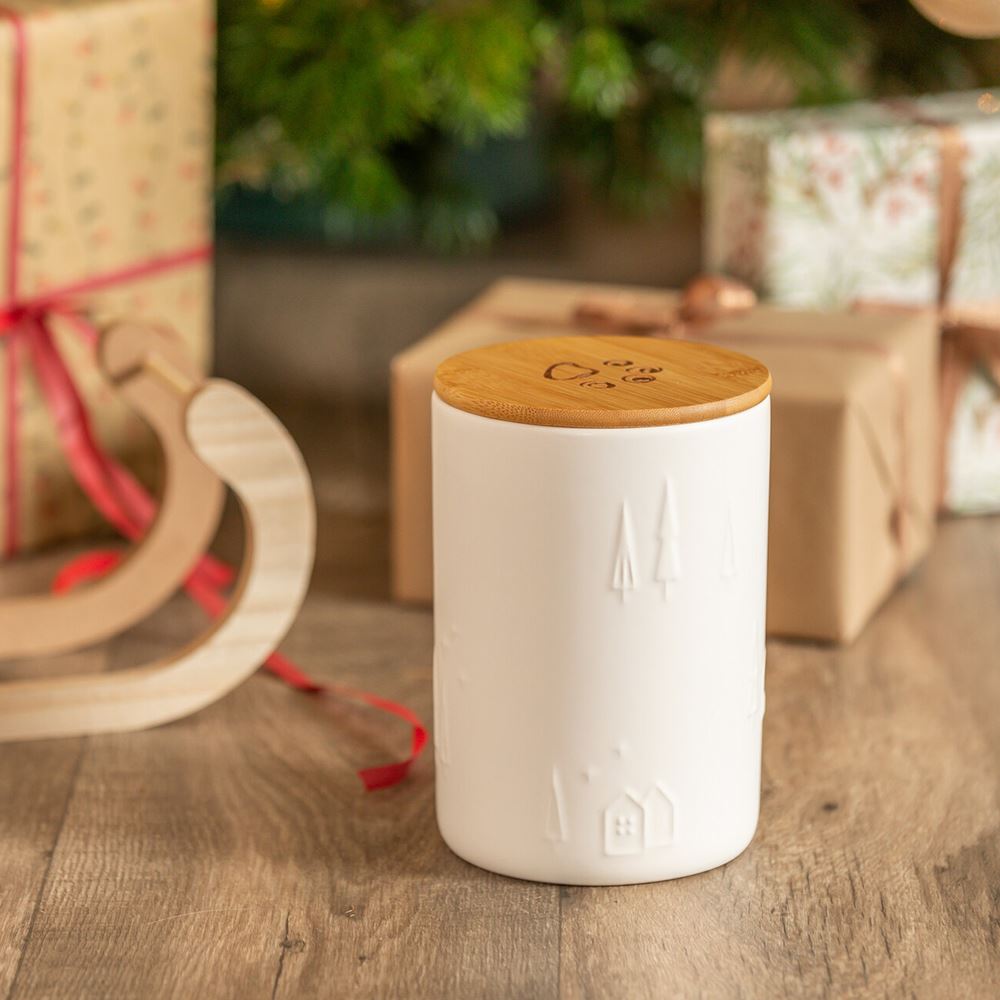 FRASCO PARA SNACKS "XMAS" EM CERÂMICA