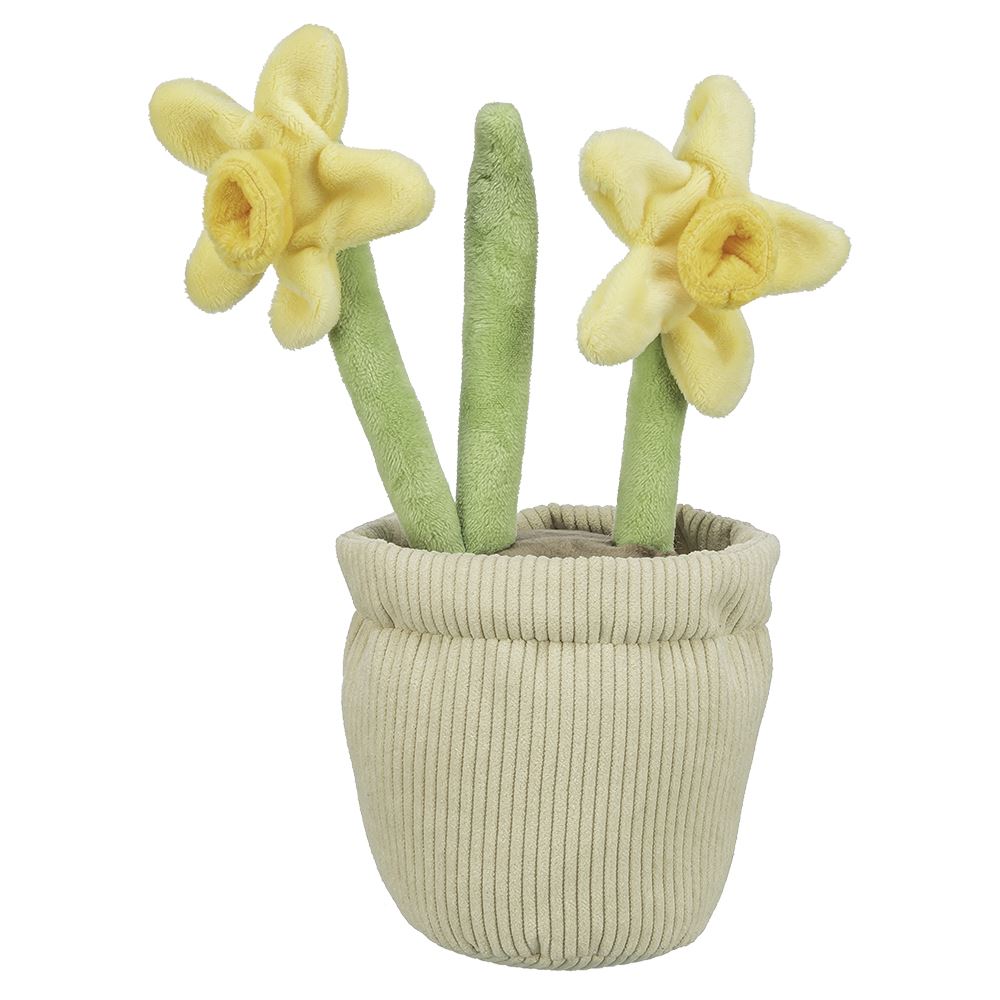 VASO DE NARCISOS EM PELÚCIA